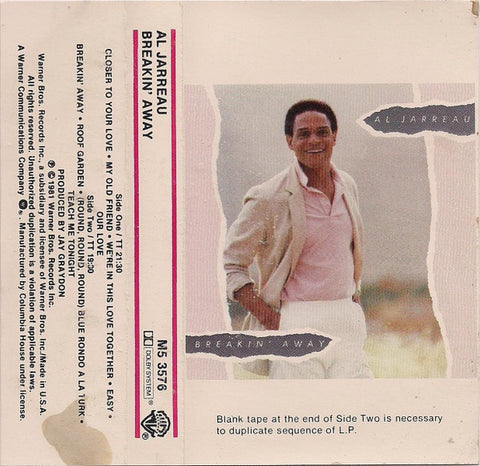 Al Jarreau – Breakin' Away - Sealed Cassette 1981 Warner Bros. Tape - Funk / Soul