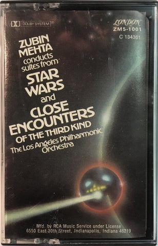 Zubin Mehta, The Los Angeles Philharmonic Orchestra – Zubin Mehta Conducts Suites From Star Wars And Close Encounters Of The Third Kind (1978) - Used Cassette  London Tape - Classical / Soundtrack / Score