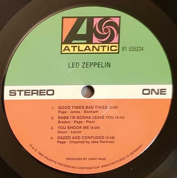 Led Zeppelin - Led Zeppelin (1969) - Mint- LP Record 2014 Atlantic Europe Import 180 gram Vinyl - Hard Rock / Classic Rock - Shuga Records