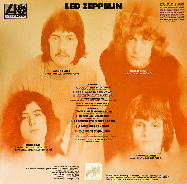 Led Zeppelin - Led Zeppelin (1969) - Mint- LP Record 2014 Atlantic Europe Import 180 gram Vinyl - Hard Rock / Classic Rock - Shuga Records