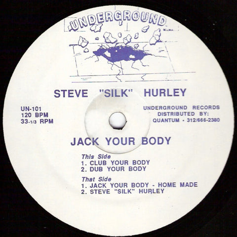 Steve "Silk" Hurley ‎– Jack Your Body - VG 12" Single Record USA 1986 Original Press - Chicago House