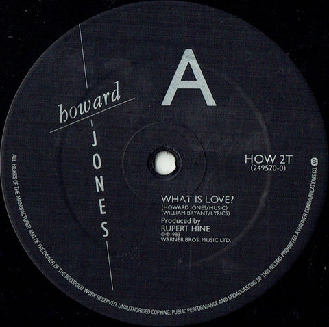 Howard Jones – What Is Love? (Extended Version) - VG+ EP Record 1983 WEA UK Vinyl - Synth-pop