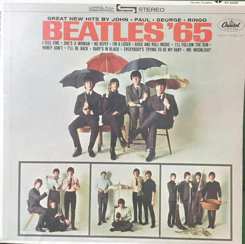 The Beatles ‎– Beatles '65 (1964) - VG+ LP Record 1971 Apple USA Stereo Vinyl -  Rock & Roll / Beat