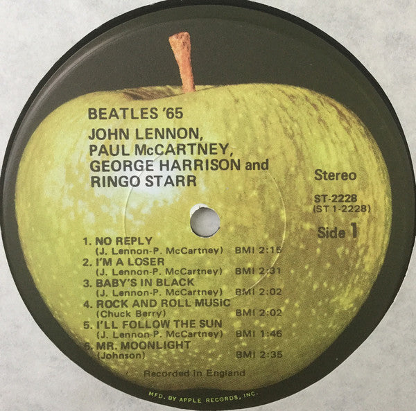 The Beatles ‎– Beatles '65 (1964) - VG+ LP Record 1971 Apple USA Stereo Vinyl -  Rock & Roll / Beat