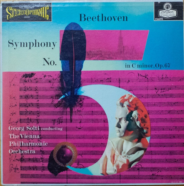CS 6092 TAS Solti - Beethoven  Symphony No. 5 - VG+ LP Record 1959 London ffss UK Blue Back WB Vinyl - Classical - Shuga Records