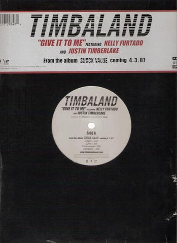 Timbaland Featuring Nelly Furtado And Justin Timberlake – Give It To Me - VG+ 12" Single Record 2022 Interscope Vinyl - Pop Rap