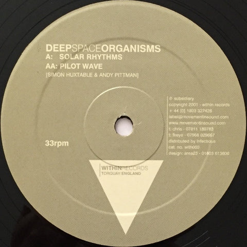 Deep Space Organisms – Solar Rhythms / Pilot Wave - New 12" Single Record 2002 Within UK Import Vinyl - Techno / Trance