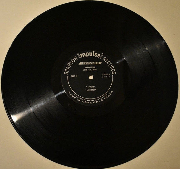 John Coltrane – Expression - VG+ LP Record 1967 Impulse! Sparton Canada Vinyl - Free Jazz / Modal / Free Improvisation