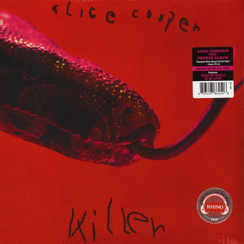 Alice Cooper - Killer (1971) - New LP Record 2018 Warner Mispress w/ Easy Action Red/Black Vinyl - Classic Rock - Shuga Records