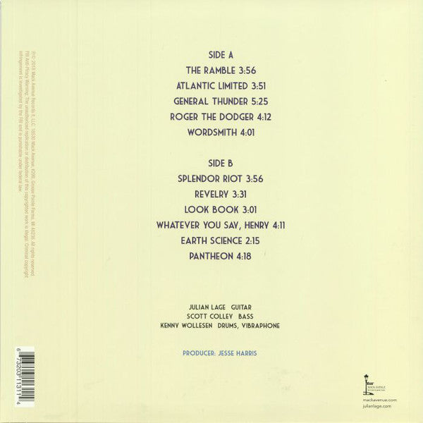 Julian Lage – Modern Lore - New LP Record 2018 Mack Avenue USA Vinyl & Download - Jazz - Shuga Records