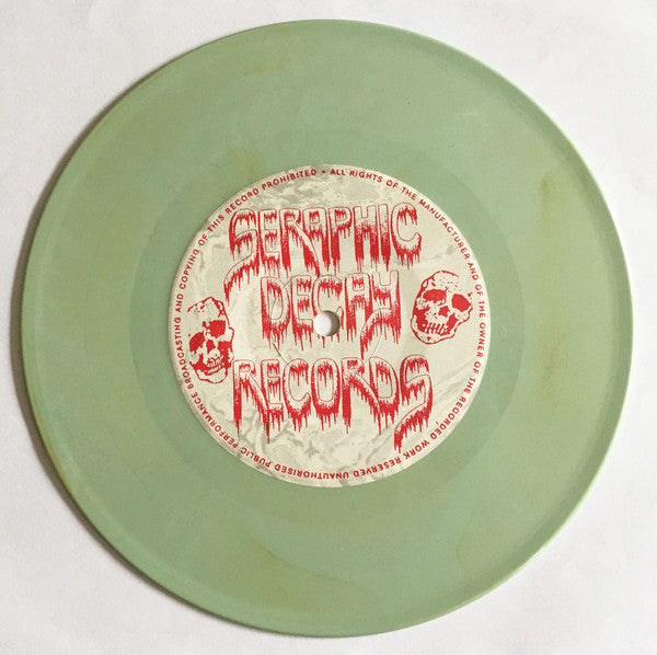 Toxaemia – Beyond The Realm - Mint- 7" EP Record 1990 Seraphic Decay USA Mint Green Marble Vinyl - Death Metal - Shuga Records