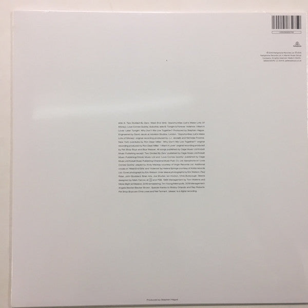 Pet Shop Boys ‎– Please (1986) - New LP Record 2018 Parlophone 180 gram Vinyl - Pop Rock / Synth-pop - Shuga Records