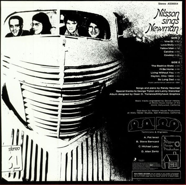 Harry Nilsson - Nilsson Sings Newman (1970) - Mint- LP Record 2018 RCA/Analog Spark USA 180 gram Vinyl - Rock & Roll