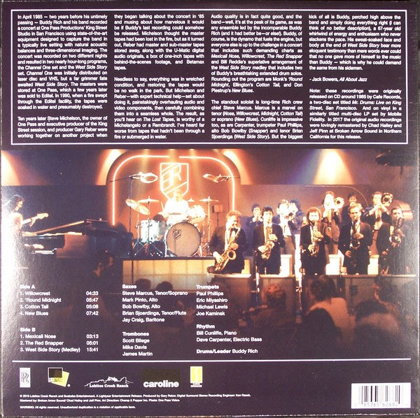 Buddy Rich ‎– The Lost Tapes - New LP Record 2018  Caroline USA 180 gram Vinyl & Download - Jazz - Shuga Records