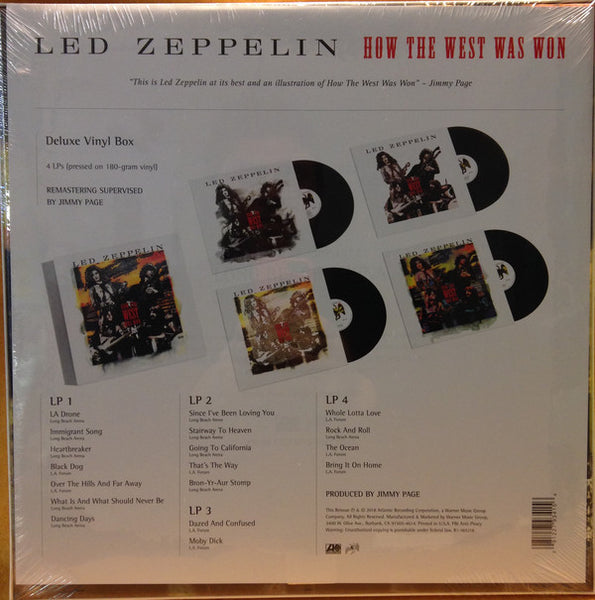 Led Zeppelin ‎– How The West Was Won - New 4 LP Record Box Set 2018 Atlantic USA 180 gram Vinyl - Classic Rock / Blues Rock