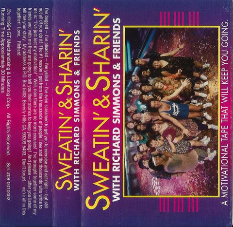 Richard Simmons – Sweatin' & Sharin' - Used Cassette 1994 GT Merchandising Tape - Health / Fitness