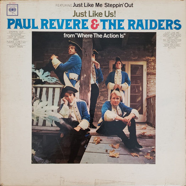 Paul Revere & The Raiders ‎– Just Like Us - VG Lp Record 1966 CBS USAS Mono Vinyl - Pop Rock / Rock & Roll / Garage Rock