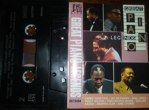 Various – Great Piano Legends - Used Cassette Jazz Life - Jazz / Blues
