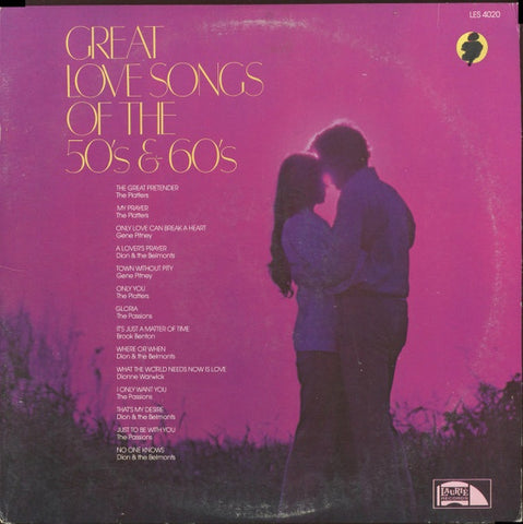 Various – Great Love Songs Of The 50's & 60's - New LP Record 1979 Laurie CRC USA Club Edition Vinyl - Rock & Roll / Rhythm & Blues / Vocal / Classic Rock