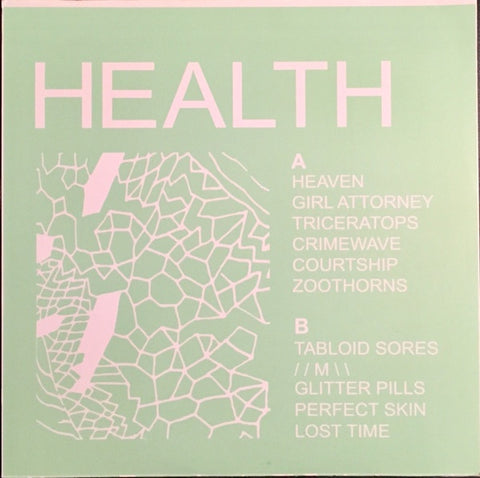 HEALTH – HEALTH - VG+ LP Record 2008 Cold Sweat USA Transparent Red Vinyl & Mint Cover - Rock / Noise / Experimental