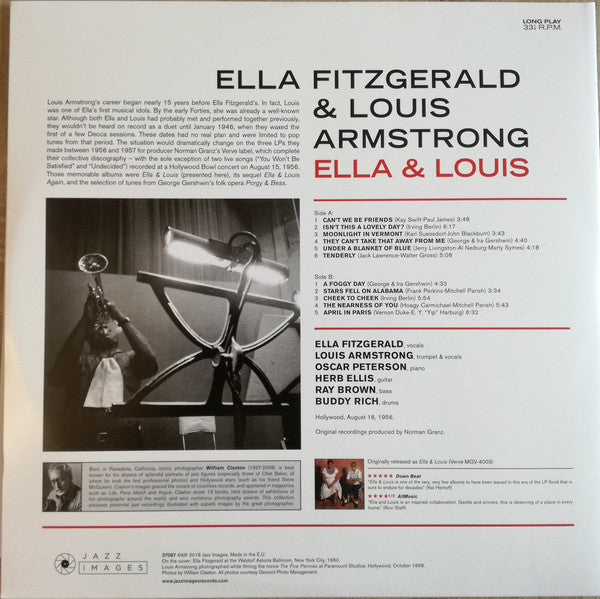 Ella Fitzgerald & Louis Armstrong ‎– Ella & Louis - New LP Record 2018 Jazz Images Europe Import Vinyl - Jazz / Swing - Shuga Records