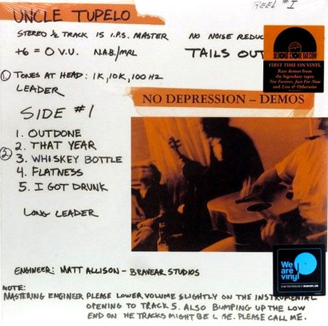 Uncle Tupelo - No Depression- Demos - New LP Record Store Day 2018 Sony Europe Import RSD Vinyl & Download - Alternative Rock / Country Rock