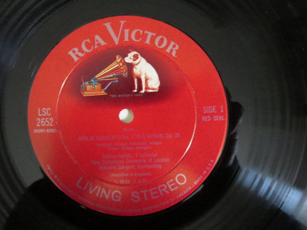LSC-2652 Jascha Heifetz - Bruch/Mozart Violin Concerto - VG LP Record 1963 RCA Living Stereo USA SD Vinyl - Classical
