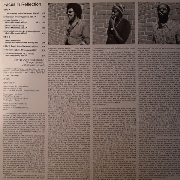 George Duke ‎– Faces In Reflection (1974) - New LP Record 2021 MPS German Import 180 gram Vinyl - Jazz / azz-Funk