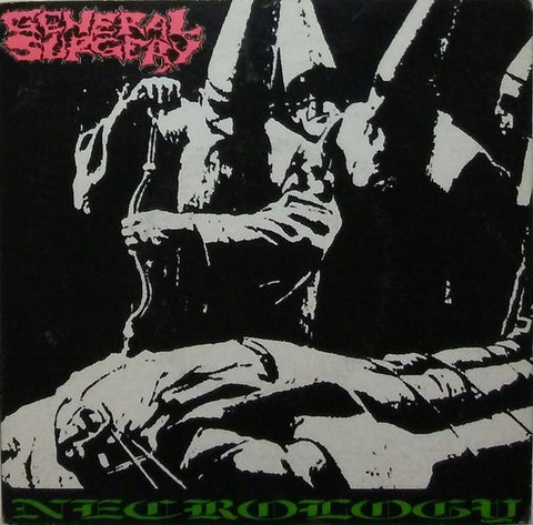 General Surgery – Necrology - Mint- 7" EP Record 1991 Relapse USA Red Vinyl & Insert - Grindcore / Death Metal