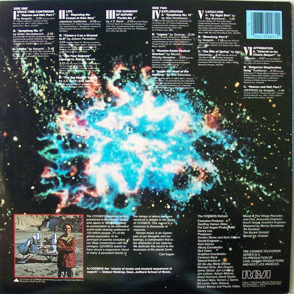 Carl Sagan / Various – The Music Of Cosmos - Mint- LP Record 1981 RCA Victor USA Vinyl - Electronic / Ambient