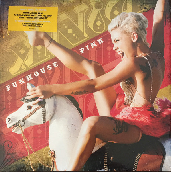 P!NK - Funhouse (2008) - New 2 LP Record 2018 RCA Yellow Neon Vinyl - Pop Rock