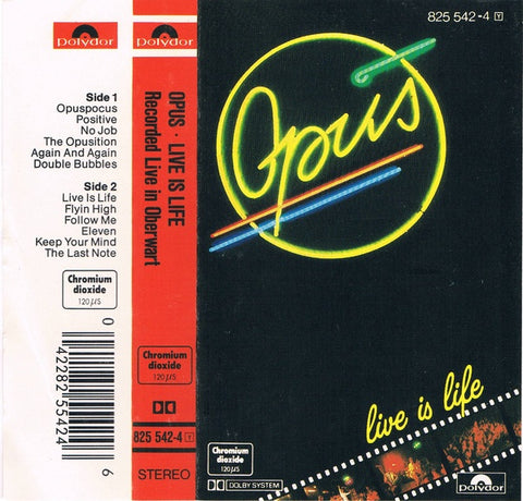 Opus – Live Is Life - Used Cassette Polydor 1984 Germany - Pop Rock