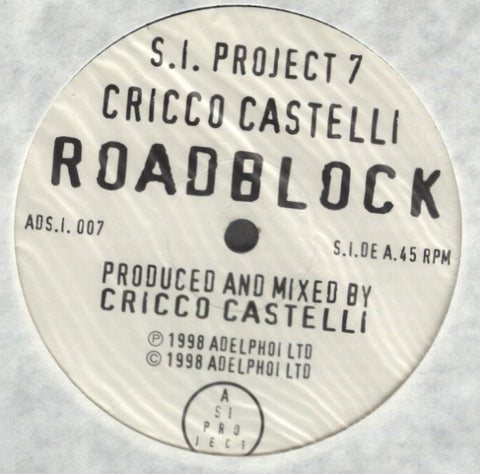 Cricco Castelli – Roadblock / Impulse - New LP Record 1998 SI Project UK Vinyl - Deep House