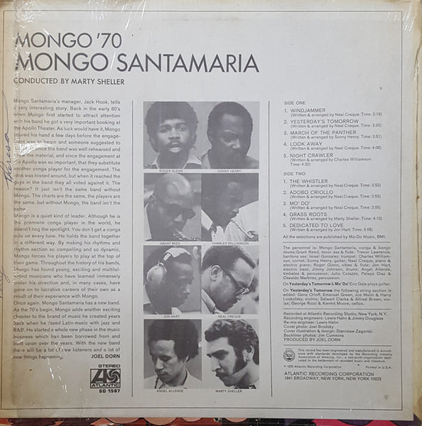 Mongo Santamaria - Mongo '70 - VG Lp Record 1970 Atlantic USA Vinyl - Latin Jazz / Jazz-Funk - Shuga Records