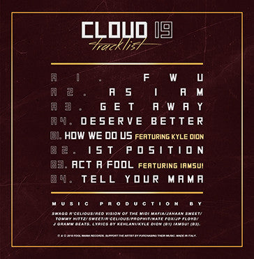 Kehlani - Cloud 19 - New LP Record 2018 Italy Random Colored Vinyl - Hip Hop / R&B - Shuga Records