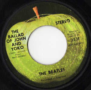 The Beatles ‎– The Ballad Of John And Yoko / Old Brown Shoe VG 7" Single 45 Record 1969 USA Apple - Pop Rock