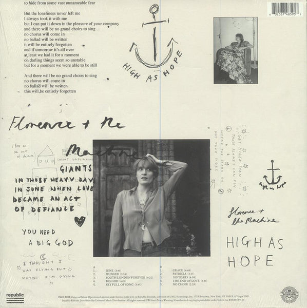 Florence & The Machine ‎– High As Hope- New LP Record 2018 Republic USA Vinyl & Booklet - Indie Pop / Alternative Rock - Shuga Records