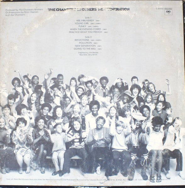 The Chambers Brothers ‎– New Generation - VG LP Record 1971 CBS USA Vinyl - Soul / Funk / Psychedelic - Shuga Records