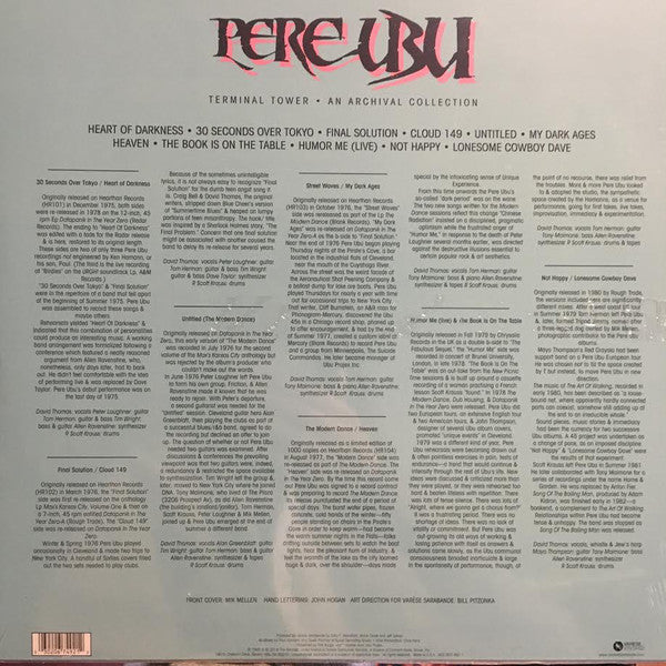 Pere Ubu – Terminal Tower - An Archival Collection (1985) - New LP Record 2018 Varèse Sarabande USA Vinyl - Rock / Punk / Electronic - Shuga Records