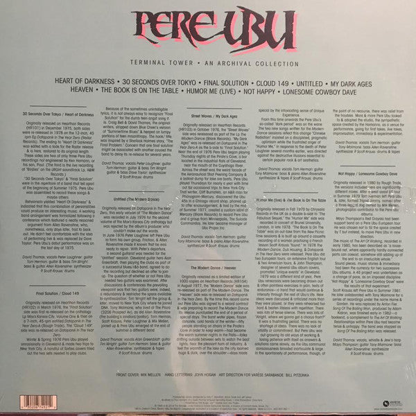 Pere Ubu – Terminal Tower - An Archival Collection (1985) - New LP Record 2018 Varèse Sarabande USA Vinyl - Rock / Punk / Electronic