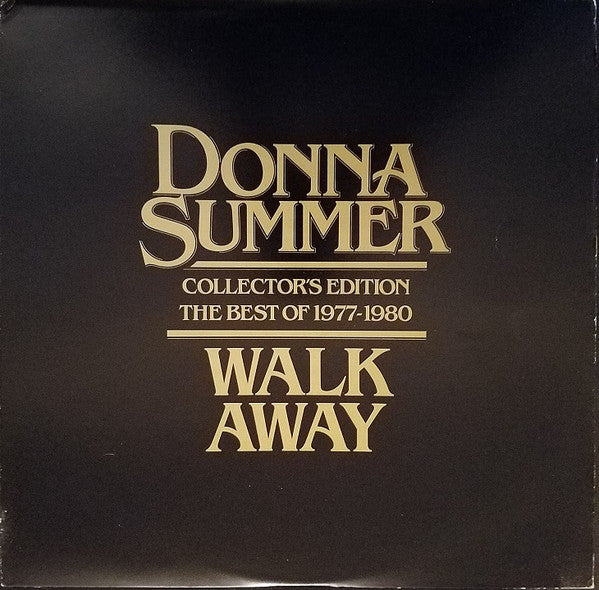 Donna Summer ‎– Walk Away Collector's Edition (The Best Of 1977-1980) - VG+ Lp Record 1980 Original USA - Disco