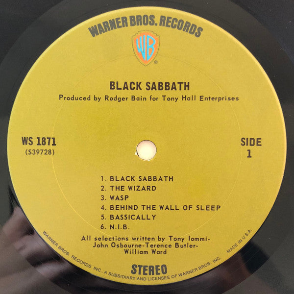 Black Sabbath – Black Sabbathb - VG+ LP Record 1970 Warner USA Original Vinyl - Hard Rock / Heavy Metal - Shuga Records