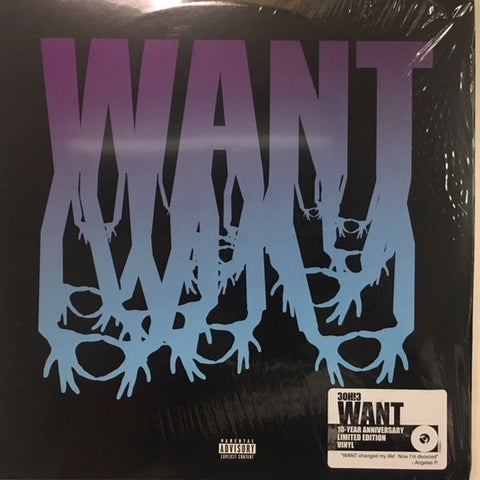 3OH!3 – Want - Mint- LP Record 2018 Photo Finish Vinyl & Insert - Hip Hop / Crunk / Electro