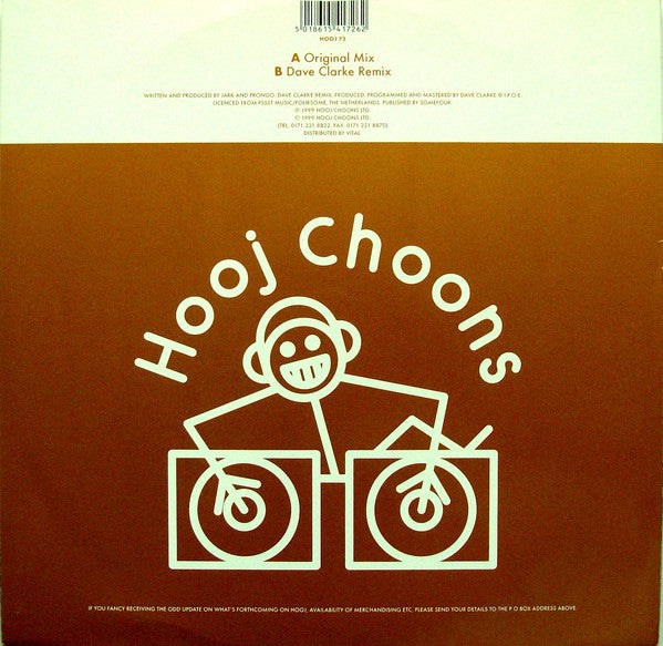 Jark Prongo ‎– Movin' Thru Your System (Disc One) - VG+ 12" Single Record 1999 Hooj Choons UK Import Vinyl - Techno - Shuga Records