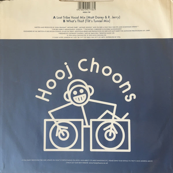 Tilt ‎– Invisible - VG+ 12" Single Record 1999 Hooj Choons UK Import Vinyl - Progressive Trance / Acid