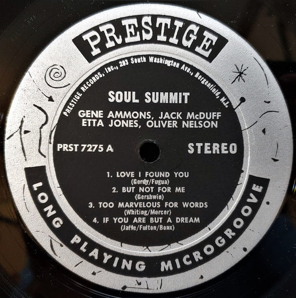 Gene Ammons / Etta Jones / Jack McDuff – Soul Summit Vol. 2 - VG LP Record 1963 Prestige USA Stereo Vinyl - Jazz / Soul-Jazz - Shuga Records