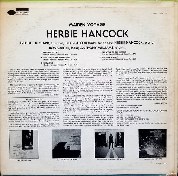 Herbie Hancock ‎– Maiden Voyage (1965) - Mint- LP Record 1972 Blue Note USA Vinyl - Jazz / Hard Bop / MOdal - Shuga Records