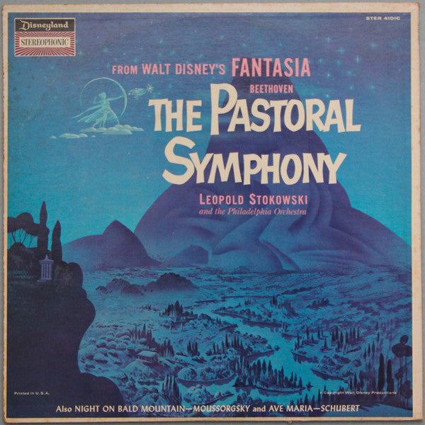 Leopold Stokowski And Philadelphia Orchestra* ‎– From Walt Disney's Fantasia: Night On Bald Mountain / The Pastoral Symphony - VG+ Lp Record 1959 Disneyland USA Stereo Vinyl - Classical / Romantic - Shuga Records