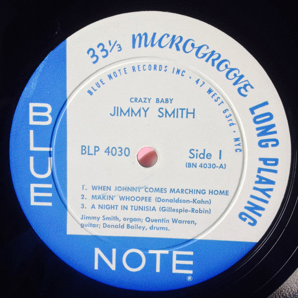 The Incredible Jimmy Smith ‎– Crazy! Baby - VG- (low grade) Lp Record 1960 Blue Note USA Mono 47 West 63rd Label - Jazz / Hard Bop - Shuga Records