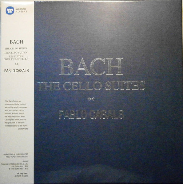 Pablo Casals - Bach ‎– The Cello Suites (1936,1938,1939) - New 3 LP Record 2018 Warner Parlophone UK Import Vinyl - Classical